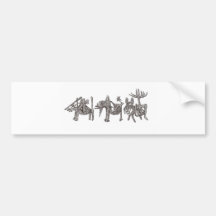 Animaux drawing autocollant pour voiture