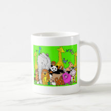 Animaux heureux tasse à café
