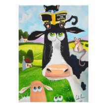 Animaux mignons peignant la grenouille de moutons  carton d'invitation