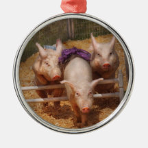Animaux - porc - obtention des obstacles passés décoration pour sapin de noël