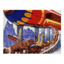 Animaux sauvages de la science-fiction de l'arche  carte postale
