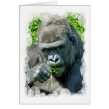 ANIMAUX SAUVAGES - GORILLES CARTE DE VŒUX