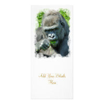 ANIMAUX SAUVAGES - GORILLES CARTE DOUBLE