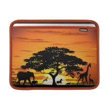 Animaux sauvages sur la douille de Macbook de couc Poches Pour Macbook Air