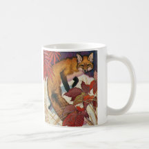 Animaux sauvages vintages, créature de forêt, Fox  Tasse À Café