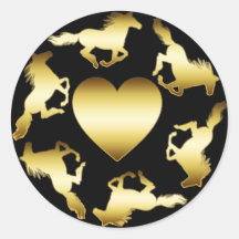 ANNEAU DE CHEVAUX D'OR ADHÉSIF