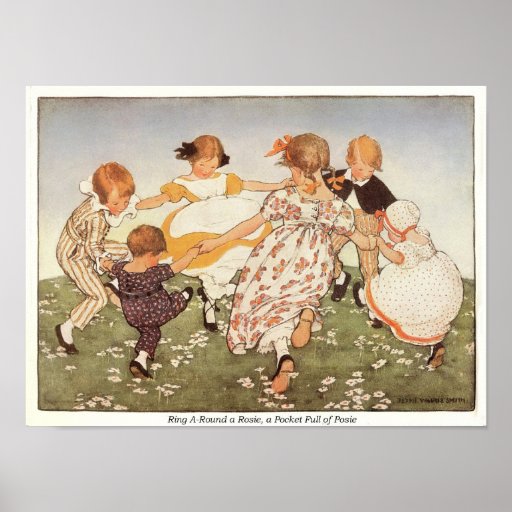 Anneau-UN-Rond une copie de comptine de Rosie Posters