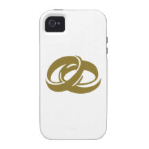 Anneaux de mariage d'or coque iPhone 4