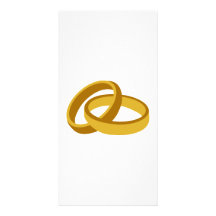 Anneaux de mariage d'or photocarte