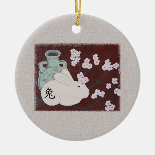 Année chinoise de l'ornement de lapin
