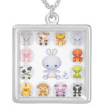 Année chinoise de zodiaque du collier de lapin