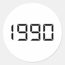 Année de la naissance - 1990 - anniversaire autocollants