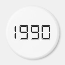 Année de la naissance - 1990 - anniversaire magnets pour réfrigérateur