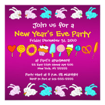 Année d'invitation de partie de soirée du Nouveau 