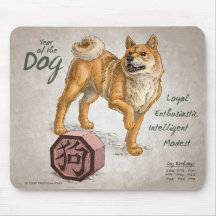 Année du chien Mousepad Tapis De Souris