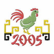 Année du coq polos brodés