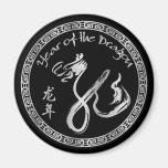 Année du dragon 2012 - noir/argent aimants
