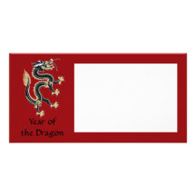 Année du dragon carte avec photo