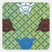 Année du lapin autocollant