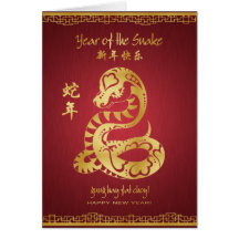 Année du serpent 2013 - nouvelle année chinoise he carte de vœux