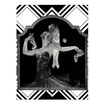 Années '30 dansant Deco Cartes Postales