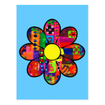 Années '60 flower power cartes postales
