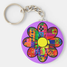 Années '60 flower power porte-clés
