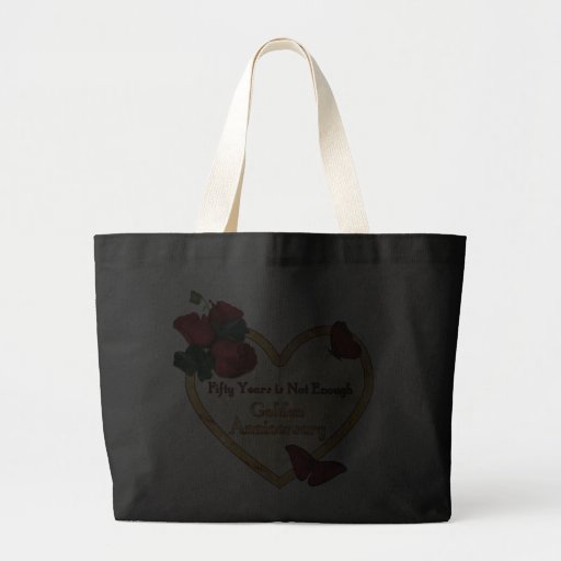 Anniversaire 50 d'or sac en toile