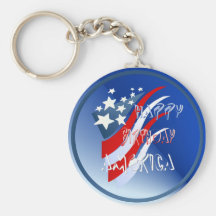 Anniversaire américain Keychain Porte-clés