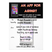 Anniversaire anti-vieillissement du téléphone $$et invitations