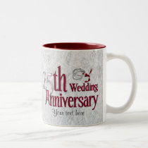 Anniversaire argenté tasses