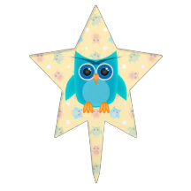 Anniversaire bleu de hibou