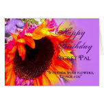 Anniversaire - copain secret - tournesols cartes de vœux
