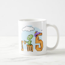 Anniversaire d'amusement de Dino 5ème Mug À Café