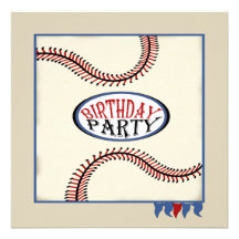 Anniversaire de base-ball de ville natale invitations