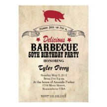 Anniversaire de BBQ Invitations Personnalisables