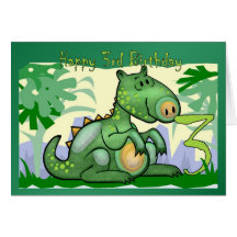 Anniversaire de carte de dinosaure de joyeux anniv