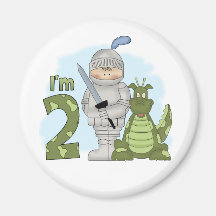 Anniversaire de chevalier de dragon 2ème aimants