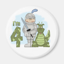 Anniversaire de chevalier de dragon 4ème aimants