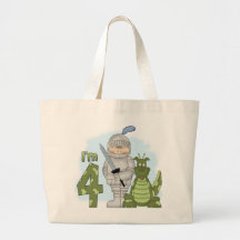 Anniversaire de chevalier de dragon 4ème sacs fourre-tout