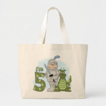 Anniversaire de chevalier de dragon 5ème sac en toile