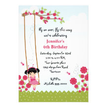 Anniversaire de coccinelle de filles cartons d'invitation personnalisés