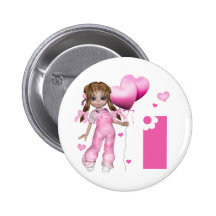 Anniversaire de coeurs de fille ęr pin's avec agrafe
