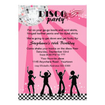 Anniversaire de danseurs de disco faire-parts