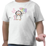 Anniversaire de fille de Cutie- de pingouin premie T-shirt