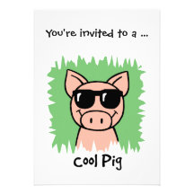 Anniversaire de garçon de lunettes de soleil de po invitations personnalisées