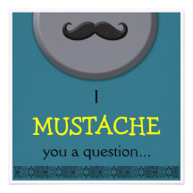 Anniversaire de garçon - moustache d'I vous Invitation Personnalisable