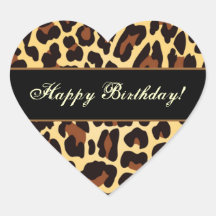 Anniversaire de léopard noir d'or joyeux adhésifs