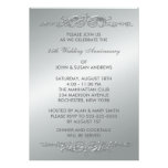 Anniversaire de mariage de remous d'argent 25ème faire-parts
