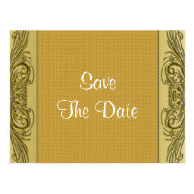 Anniversaire de mariage d'or de rouleaux cinquanti carte postale